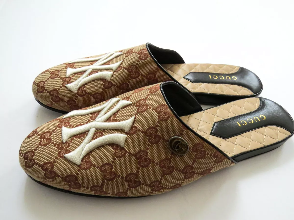 Gucci Vintage GG Logo Monogram Slipper Loafers