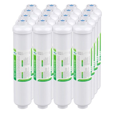 1-16 Pack Post Carbon Inline Water Filter Replace Cartridges 1/4'' Quick Connect