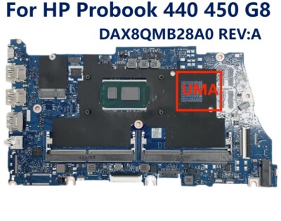 DAX8QMB28A0 For HP Probook 440 450 G8 Laptop Motherboard CPU I7