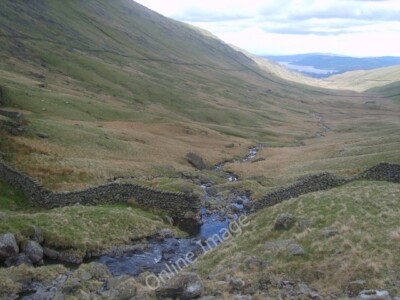 Photo 6x4 Wall, Rydal Beck Town Head/NY3309 A substantial wall circles R c2010