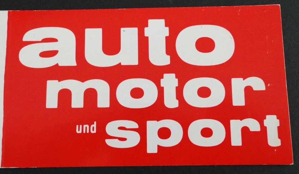 MARKENLOS Werbe-Aufkleber auto motor und sport Logo Auto Magazin Motorsport 70er Oldtimer