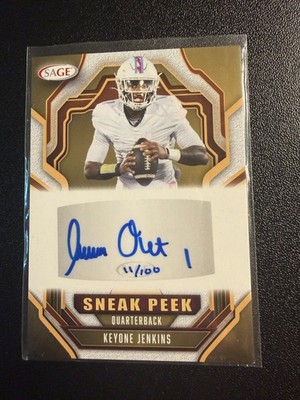 KEYONE JENKINS SAGE 2026 SNEAK PEEK AUTO 11/100. SPA-KJ