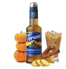 Torani Sugar Free Pumpkin Spice, Zero Calorie, Coffee Syrup, 12.7 oz