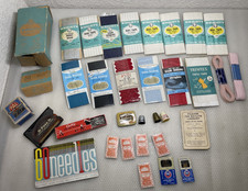 Vintage Lot of Sewing Accessories Needles/Bias Tape/Single Edge Blades  More  