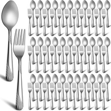 300 Piece Forks and Spoons Silverware for 150 - Stainless Steel Flatware Cutlery