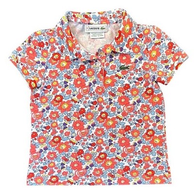 Girls Floral Lacoste Polo Size 6