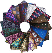 Faylapa 15 Pcs Pocket Squares Sets for Man Suit, Assorted Colors Men Suit Pocket