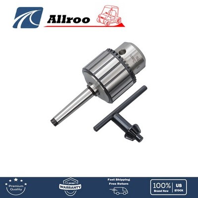 Heavy Duty Keyed Drill Chuck 1/2 Inch with MT1-JT6 Morse Taper Arbor New