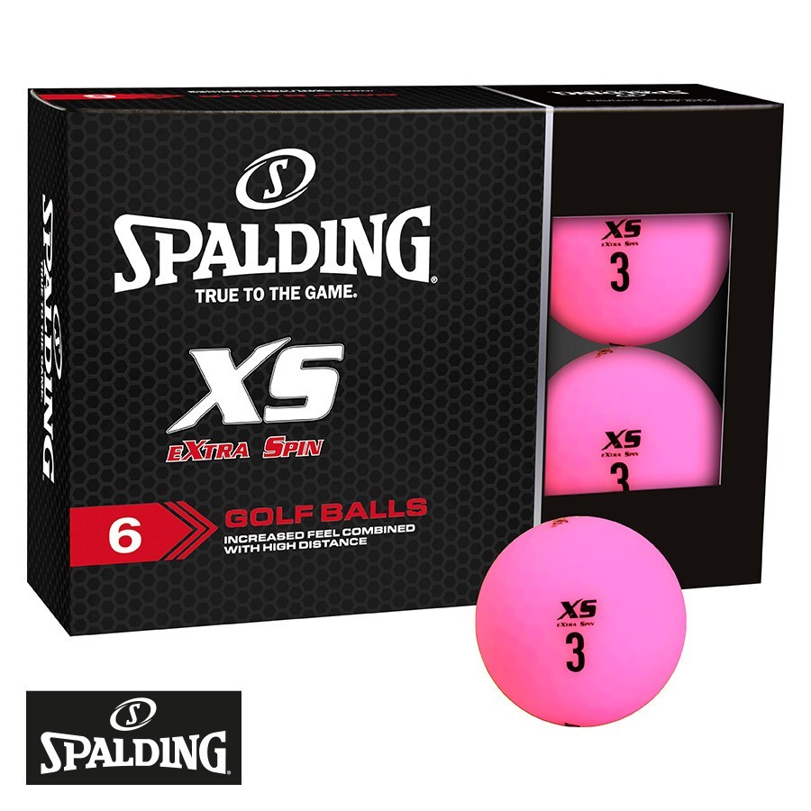 SPALDING XS EXTRA SPIN SOFT FEEL LONG DISTANCE GOLF BALLS PINK INC SRIXON MARKER