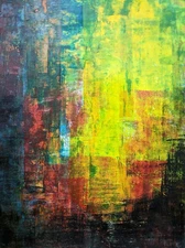 Original Art Abstract Acrylic Painting 9x12 on Art Paper. 'Emergence'