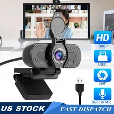 1080P Full HD USB Webcam for PC Desktop & Laptop Web Camera with Microphone/FHD