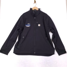 Carhartt Softshell Rain Defender Jacket Black 2XL Full Zip Workwear Outdoor