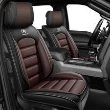 Full Set Car Seat Covers for GMC Sierra Standard 5 Seats Black Coffee