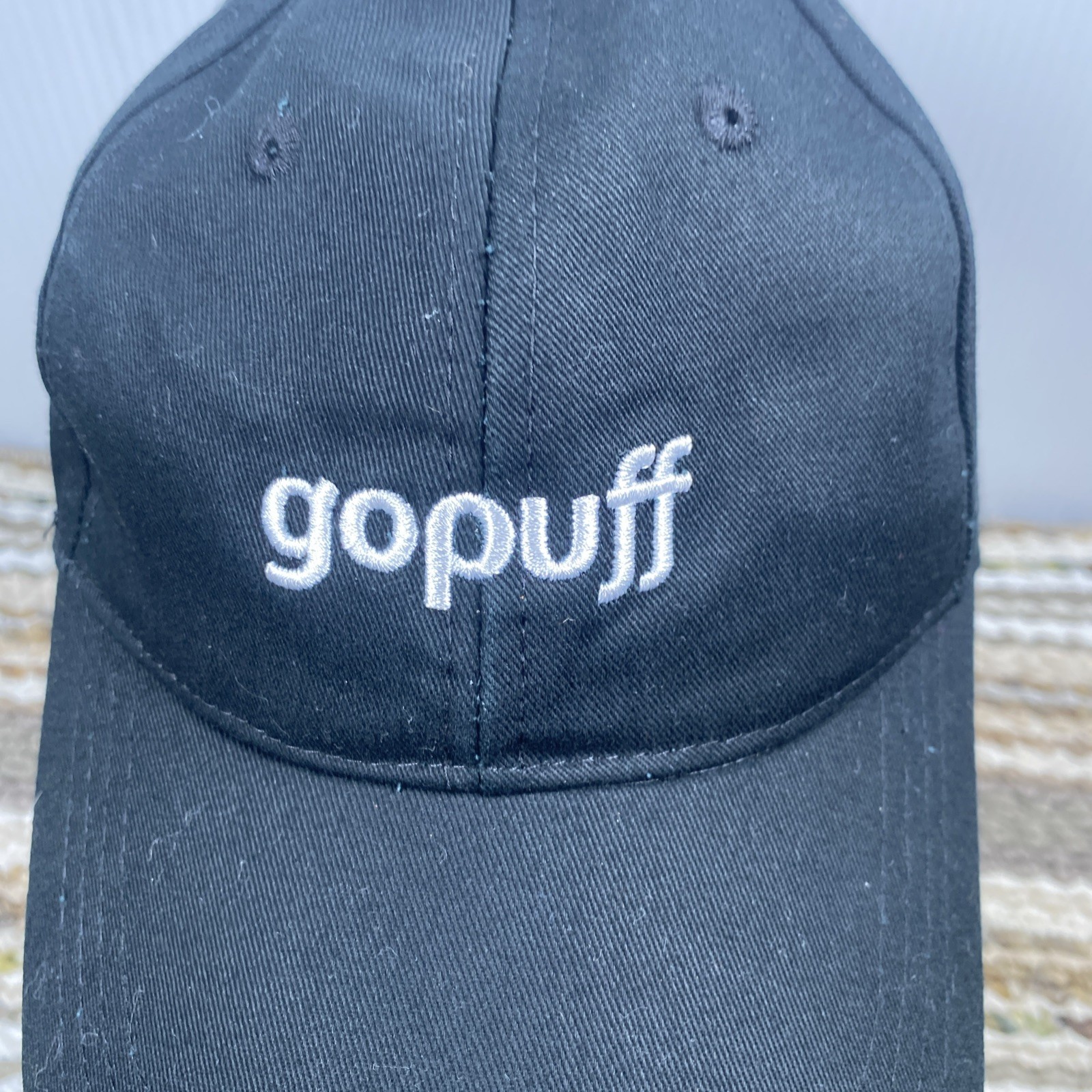 Gopuff Black Baseball Cap Adjustable Strapback Em… - image 5