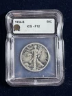 Walking Liberty Half Dollar 1934-S 50C Silver 90%, Business Strike, ICG F12