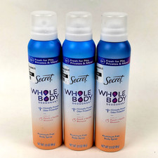 3 Secret Whole Body Deodorant Spray Peach  Vanilla Blossom Aluminum Free