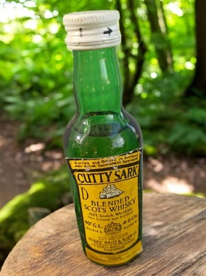 Mignonette Vintage Whisky Cutty Sark 4,6 cl - Grüne Flasche Sammlung