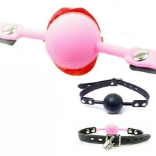Bondage Open Mouth Gag Silicone Gag Oral Fixation Stuffed Lockable Belt Cosplay