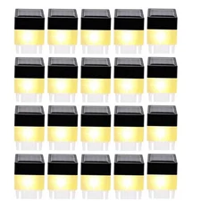 20PCS Solar Post Light 2x2" Outdoor Waterproof Garden Step Fence Gutter Cap Lamp