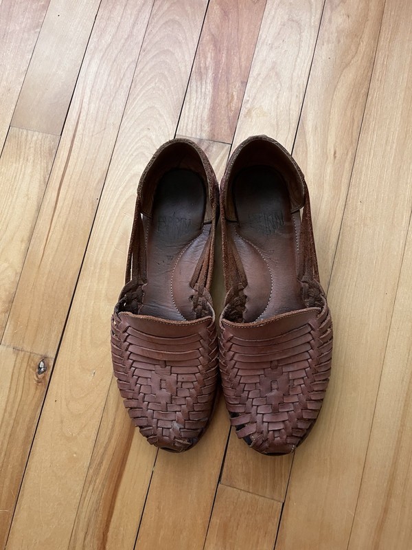 Espiritu Huarache SOL Classics Women's 8 Handwoven Brown /Tan Leather Sandals