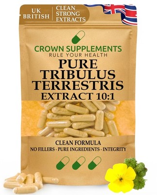 Pure Tribulus Extract Capsules | Clean Supplements UK | Crown Supplements