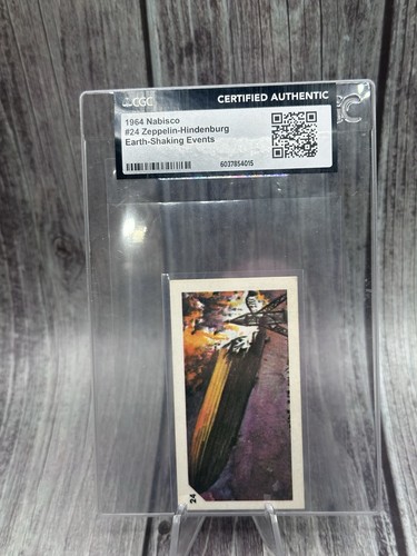 1964 Nabisco #24 Zeppelin-Hindenburg Earth-Shaking Events Cgc Authentic