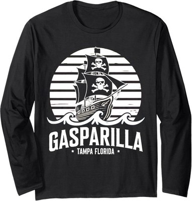 Design Funny American Gasparilla Pirate Festival Long Sleeve T-Shirt