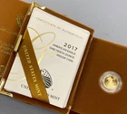 2017 W US Mint 1/10th ozt Proof Gold $5 Eagle Coin w/ogp L24247