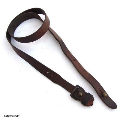 Original Yugo Mauser M48 Leather Sling w/Keeper TAPERED ENDS.