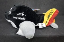 SOUTHWEST AIRLINES SHAMU BEANBAG PLUSH WITH TAGS PILOT PLANE TOY