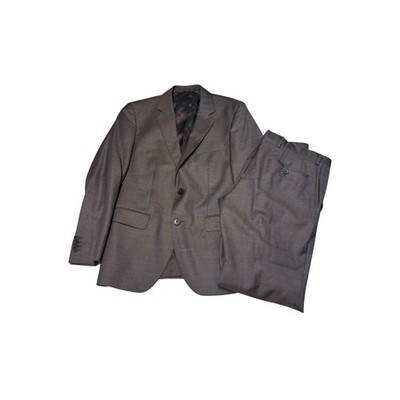 Hugo Boss James4/Sharp6 Suit Charcoal 2Pc Virgin Wool Mens 36S 32x30 Lanificio