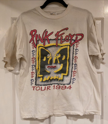 Vintage Pink Flold 1994 Division Bell Tour T-Shirt , Size L, White