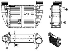 Ladeluftkühler MAHLE CI 486 000S für B7 8PA A4 8ED AUDI 8EC A3 SEAT Avant TDI ST
