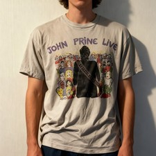 90s John Prine Live Unisex Cotton Classic T-shirt All Sizes