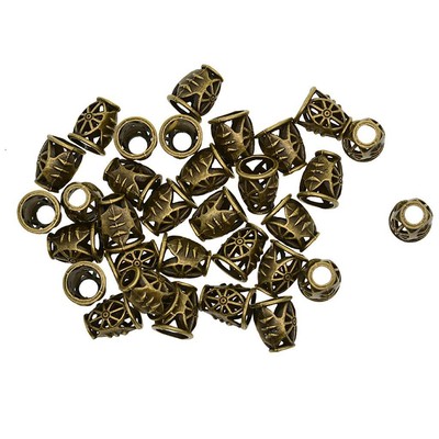 30 Stück Antike Bronze Filigrane Böse Eye Eye End Caps Fokale Quaste Anhänger