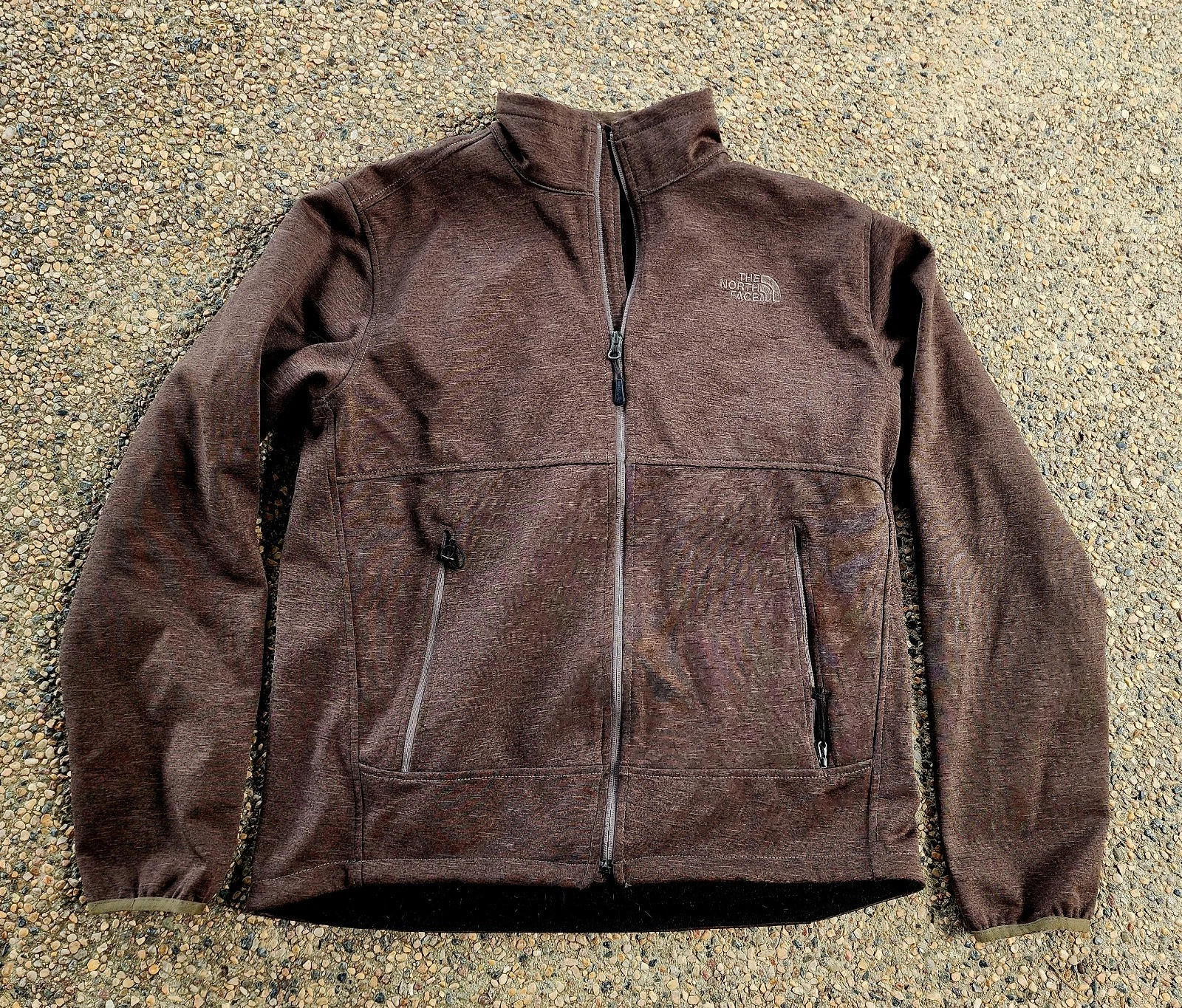 The North Face Soft Shell Jacket Mens Medium Brown Full Zip Outdoors Hiking