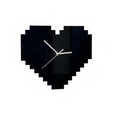 Pixel-Herzuhr modern minimalistische Designeruhr leise f&uuml;r Schlafzimmer