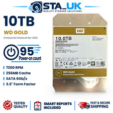 WD GOLD 10TB WD101KRYZ 3.5" 7.2K 256MB cache SATA HDD 95 power-on count