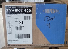 DuPont Tyvek 400 Coverall - White, XL Case Of 25 TY120SWHXL002500- FREE SHIPPING