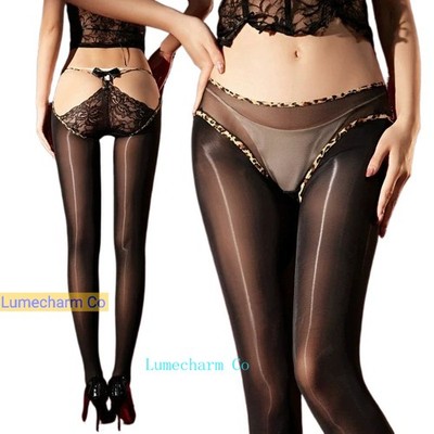 Sexy Women Hollow Out Pantyhose Stockings Tights Elastic Oil Shiny Underwear