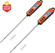 TP01A 2 Pack Digital Meat Thermometer for Cooking Liquid Deep Frying Oil Candy