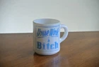 Faded VTG Mid Century Modern Federal Glass House Work is a Bitch 10oz Mug Cup