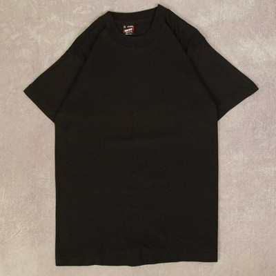 Frostline Set Vintage 90s Blank Single Stitch Grafik T-Shirt M Herren schwarz uni