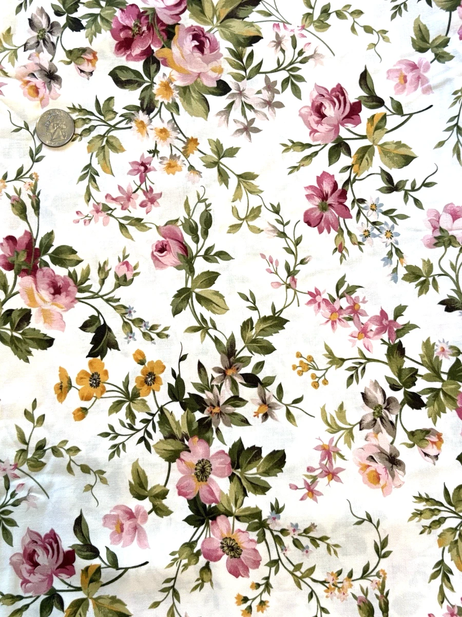 Pink Rose Cotton Craft Fabrics for sale | eBay