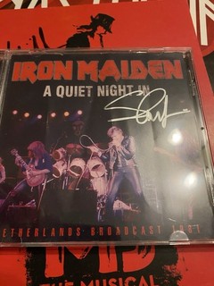 Iron Maiden A Quiet Night In Cd HAND SIGNED by Steve Harris And Paul Dianno