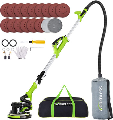 1050W Automatic Drywall Sander with Vacuum & 15 Discs, 7 Speeds
