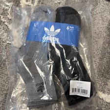 Adidas Originals Socks 6 Pairs Quarter Men 8-12 Women 10-13