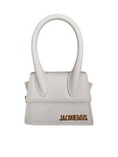 Jacquemus White Leather Mini Le Chiquito Top Handle Bag