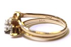 14k yellow gold round .63ct Natural Diamond engagement ring wedding band wrap — photo 4