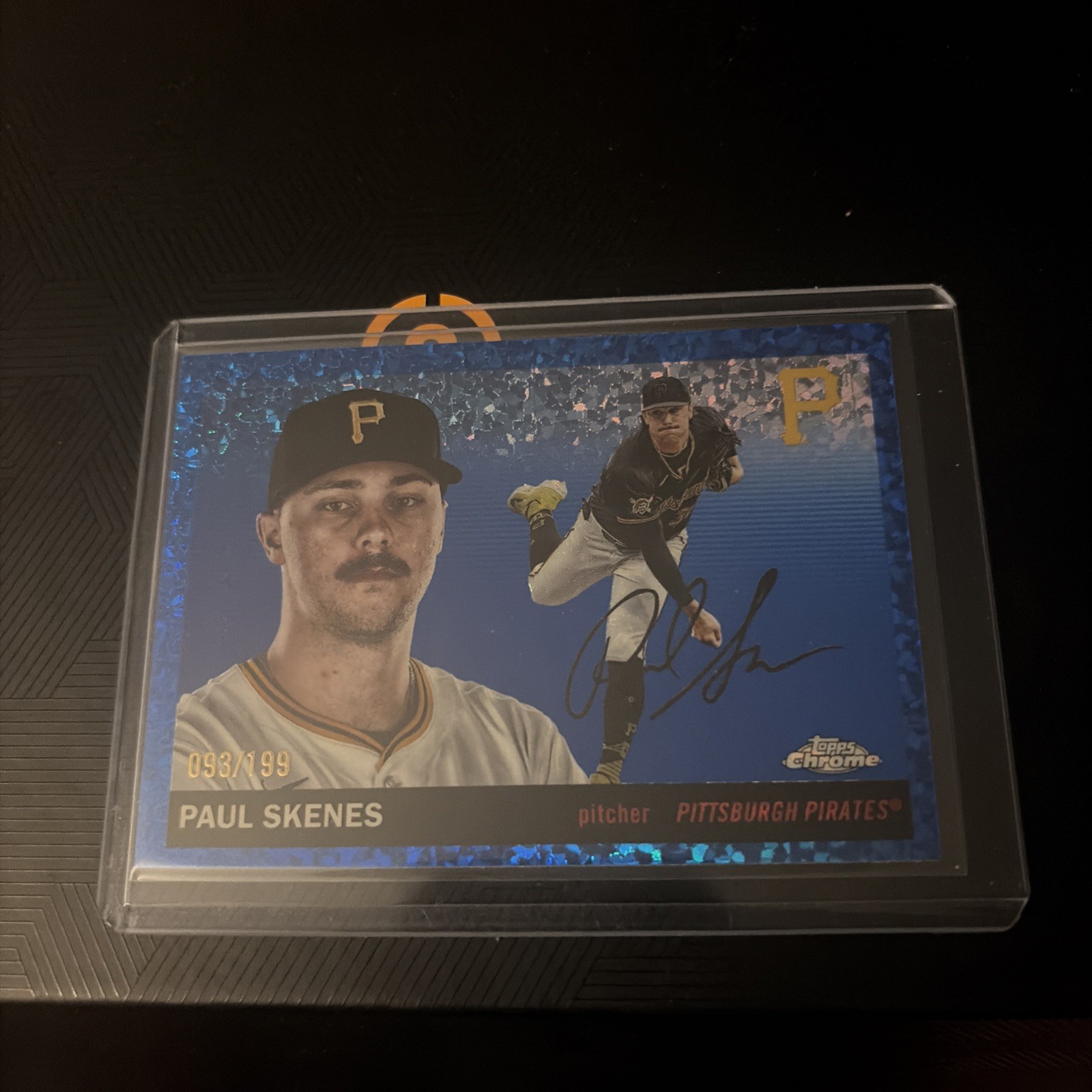 2025 Chrome Platinum Paul Skenes Blue Mini Diamond Refractor /199